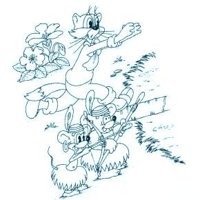 Раскраска кота Леопольда