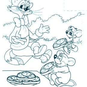 Раскраска кота Леопольда