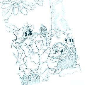 Раскраска кота Леопольда