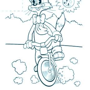 Раскраска кота Леопольда