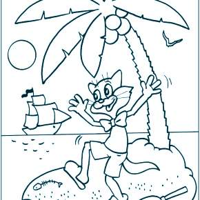 Раскраска кота Леопольда