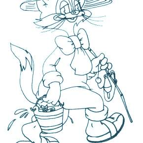 Раскраска кота Леопольда