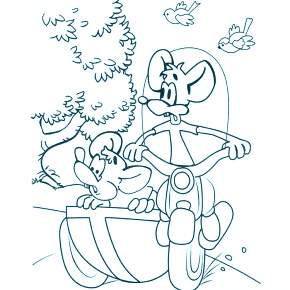 Раскраска кота Леопольда