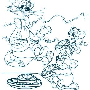 Раскраска кота Леопольда