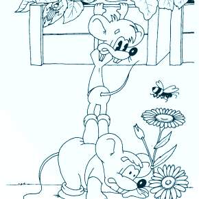 Раскраска кота Леопольда