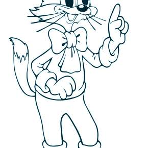 Раскраска кота Леопольда