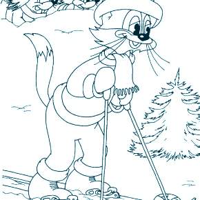 Раскраска кота Леопольда