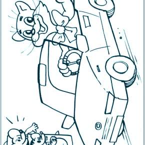 Раскраска кота Леопольда