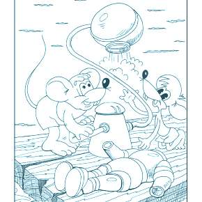 Раскраска кота Леопольда