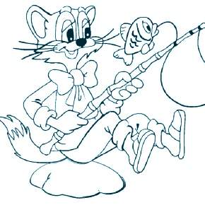 Раскраска кота Леопольда