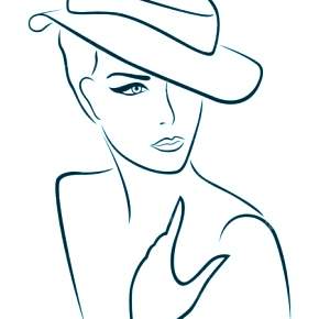 Раскраски Девушки в шляпке Раскраски Девушки в шляпке