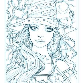 Раскраски Девушки в шляпке Раскраски Девушки в шляпке