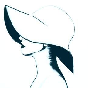 Раскраски Девушки в шляпке Раскраски Девушки в шляпке