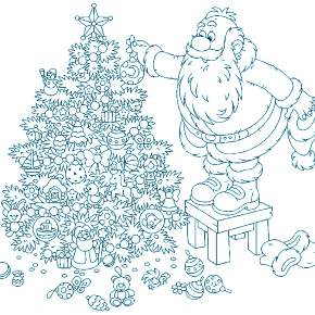 Раскраска Санта Клауса