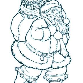 Раскраска Санта Клауса
