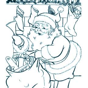 Раскраска Санта Клауса