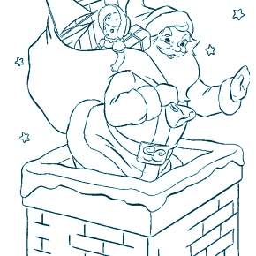 Раскраска Санта Клауса