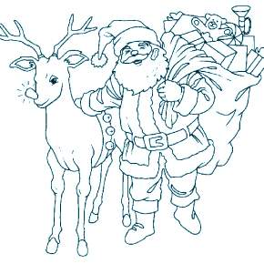 Раскраска Санта Клауса