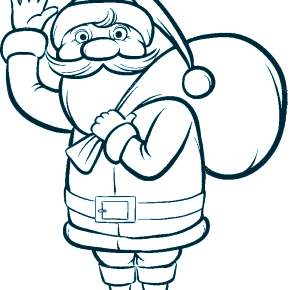 Раскраска Санта Клауса