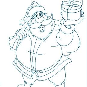 Раскраска Санта Клауса