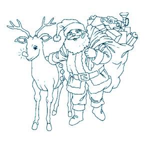 Раскраска Санта Клауса