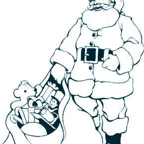 Раскраска Санта Клауса