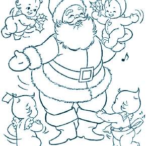 Раскраска Санта Клауса