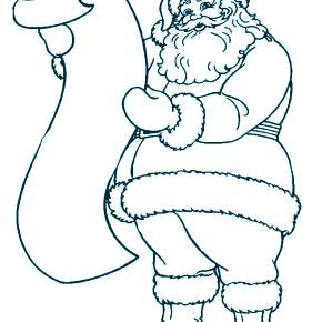 Раскраска Санта Клауса