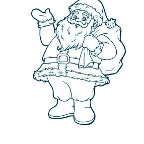 Раскраска Санта Клауса