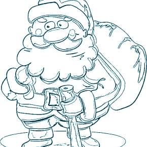 Раскраска Санта Клауса