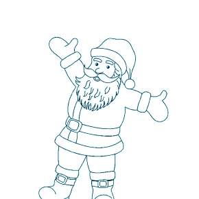 Раскраска Санта Клауса