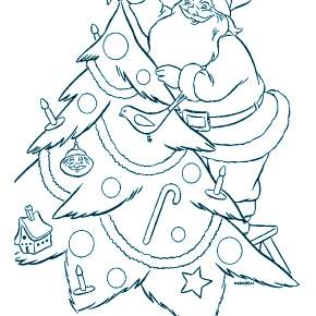 Раскраска Санта Клауса