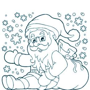 Раскраска Санта Клауса