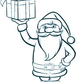 Раскраска Санта Клауса