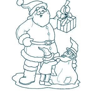 Раскраска Санта Клауса