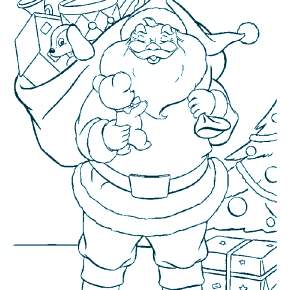 Раскраска Санта Клауса