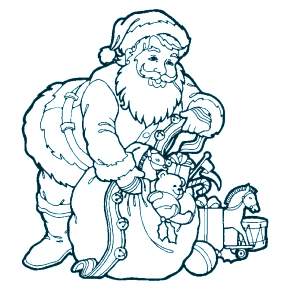 Раскраска Санта Клауса