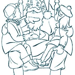 Раскраска Санта Клауса