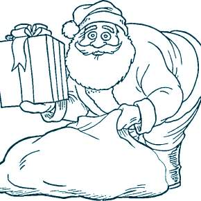 Раскраска Санта Клауса