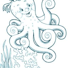 Раскраска Осьминога