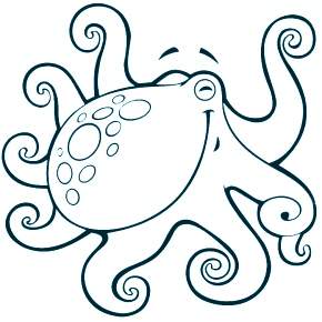 Раскраска Осьминога