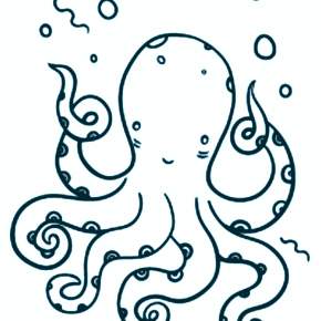 Раскраска Осьминога
