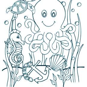 Раскраска Осьминога