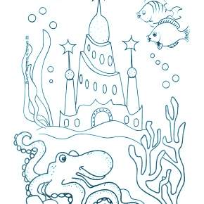 Раскраска Осьминога