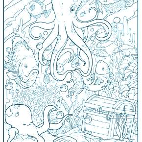 Раскраска Осьминога