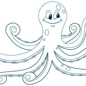 Раскраска Осьминога