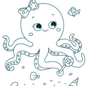 Раскраска Осьминога