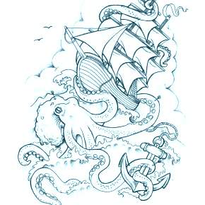 Раскраска Осьминога