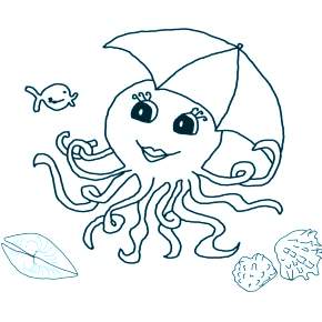 Раскраска Осьминога