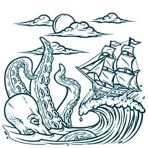 Раскраска Осьминога